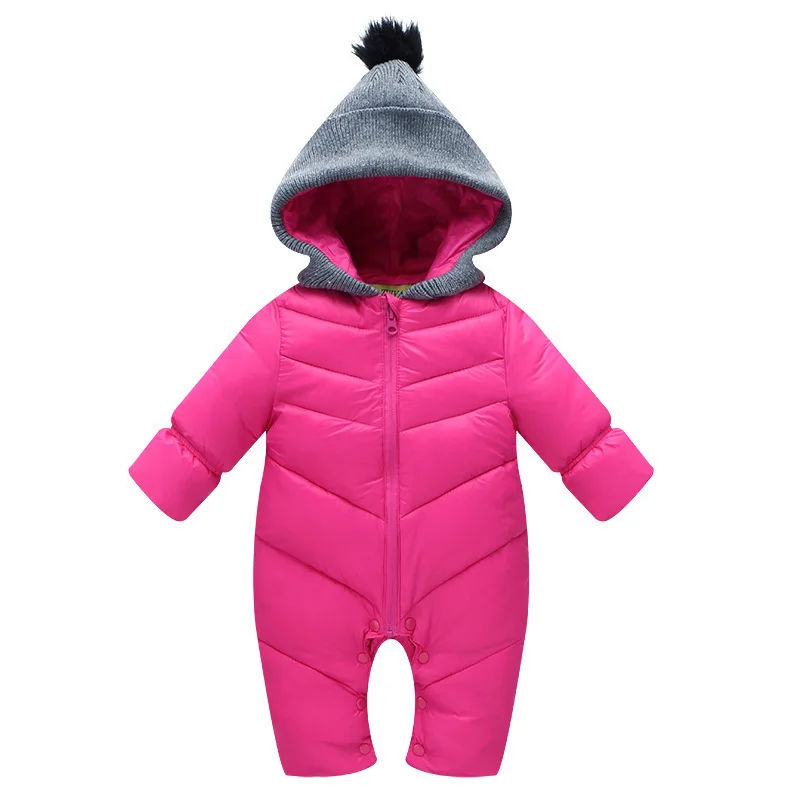 Зимний Детский комбинезон с пандой трико комбинезоны для новорожденных модный пуховик детский зимний костюм - Цвет: 1