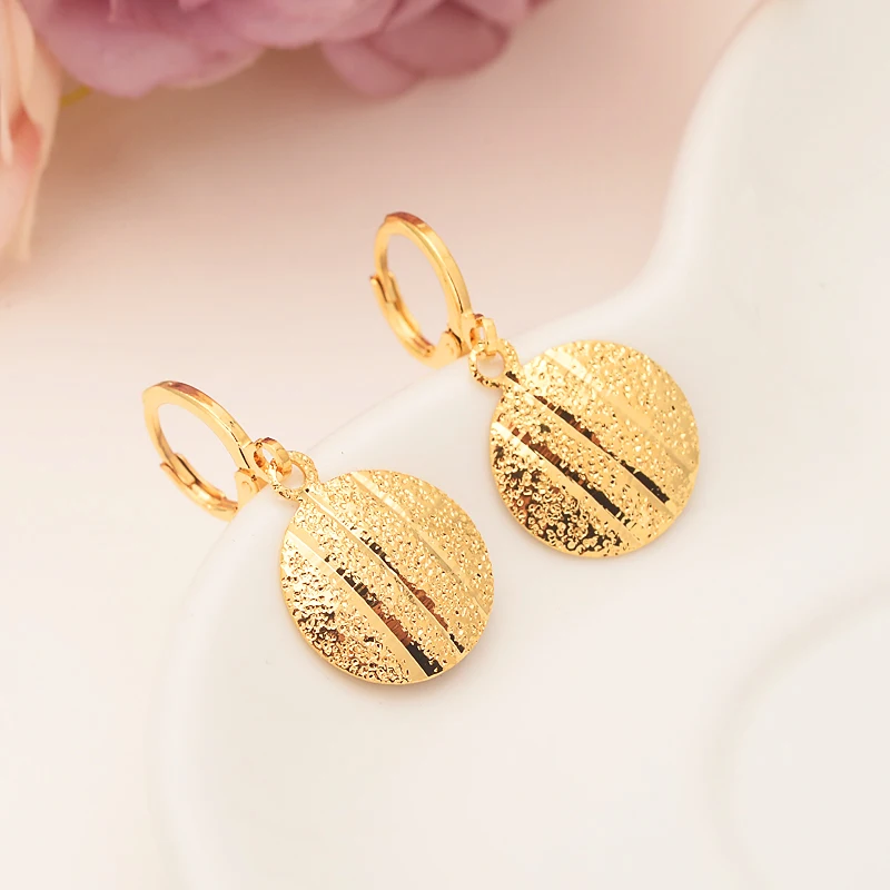 gold circle drop earring Ethiopian/Nigeria/Kenya /Ghana Gold color