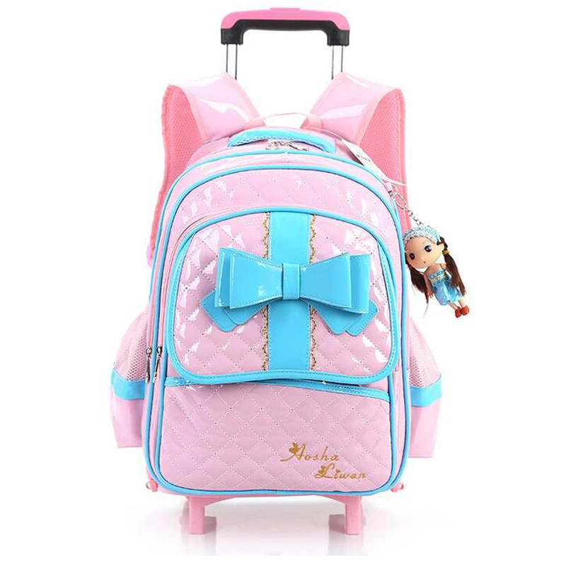 Online Buy Wholesale girl trolley school bag from China girl trolley