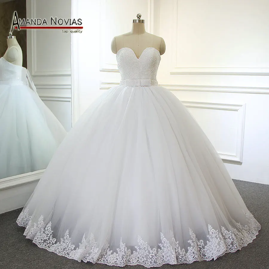 2019 Vestido De Novia Sin Tirantes Con Cuentas Top V Cuello Amanda Novias Vestido De Novia Amanda Novias Wedding Dress Wedding Dressamanda Novias Aliexpress