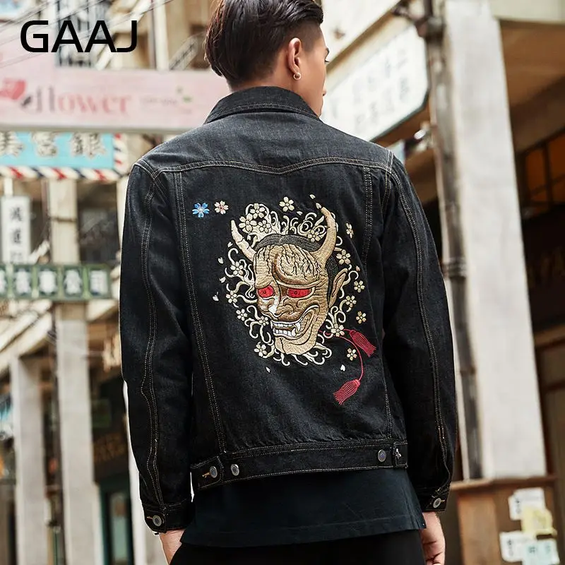 Куртка gaajвышивка японского дьявола мужская куртка из 100% хлопка 3XL 4XL в стиле хип