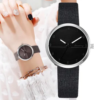

Fashion Simple Flat Digital Scale Dial Belt Fashion With Quartz Women's Watch women watches dress watch Party decoration gifts