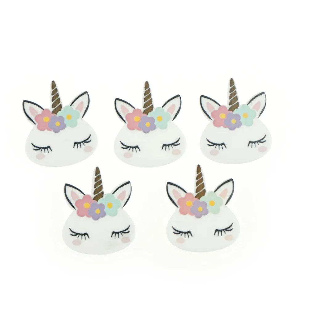 5PCS unicorn resin cabochons accessories hotsaled planar wholesale | Дом и сад