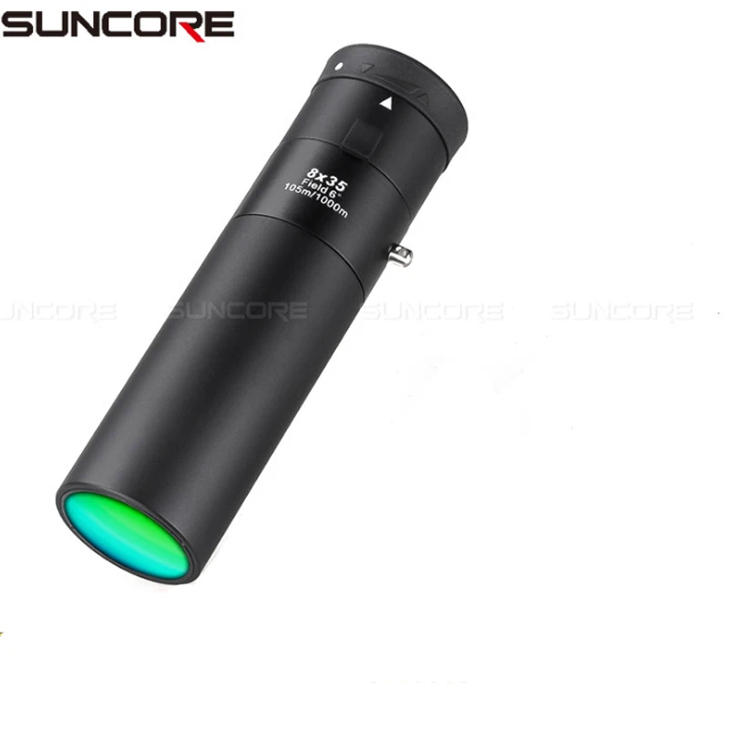 SUNCORE Монокуляры 8x35 с двойным увеличительным фокусом оптики мультипросветление с каждой стороны объектив BAK4 Призма Зрительная труба с штатив концертов HD телескоп