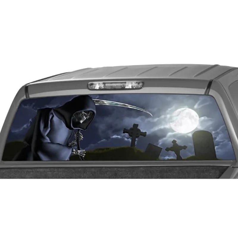 Grim reaper cemetery car sticker Rear Window Graphic Tint Decal Sticker Truck durability and vivid colors car Stickers