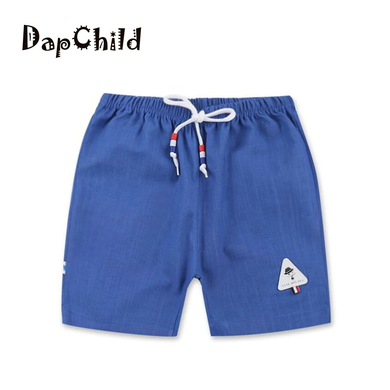 

DapChild Boys Summer Shorts Kids Sport Casual Shorts Baby Girl Summer Clothes Beach Pants Elastic Teen Child Clothing Age 3-10