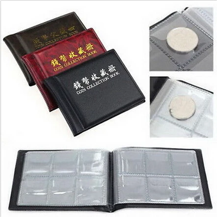 

1PCS 60 Coins Holders Collection Book Coin Album Collecting Coin Album Book Random Color