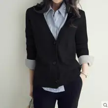 Кашемировый кардиган, женский свитер, Осень-зима, верхняя одежда с v-образным вырезом, элегантная вязанная куртка, джемпер, Женский Повседневный Кардиган