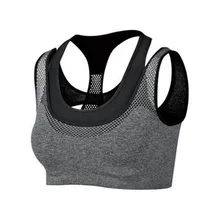 Outdoor Women font b Sports b font Bras Mesh Breath Workout Vest Female Top Sexy font
