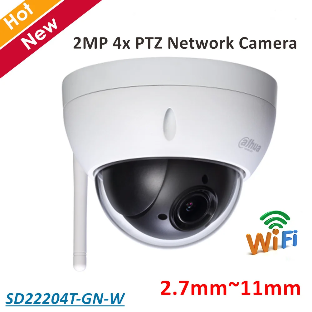 Dahua PTZ Camera SD22204T-GN-W 2MP 4x Network 2.7mm-11mm Support Wifi Day/Night for Outdoor ip camera security cam | Безопасность и