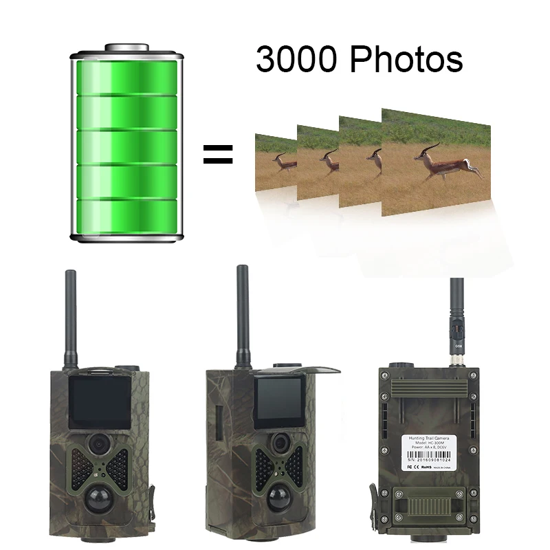 Selvagem para Caçador Caça Trail Câmera 940nm Visão Noturna Infravermelha Tracâmera Gms Gprs 2g Foto Armadilhas Camere Hc300m 12mp Mod. 1268761 8 noturna infravermelha tracamera gms gprs 2g foto