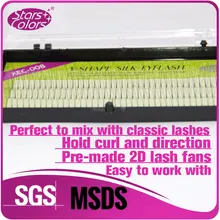 12 лотков, 2 проблеска, шелковые ресницы, 3 линии, v-образная форма, натуральные накладные локоны, ресницы, инструменты для макияжа