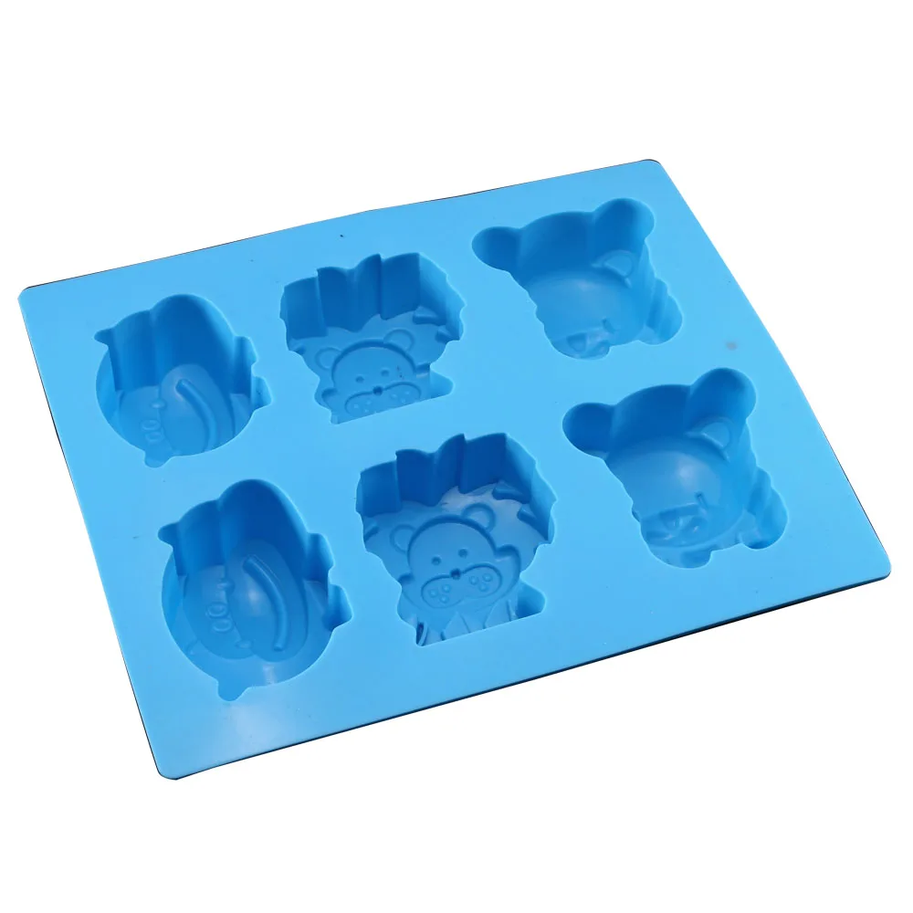 T0920P0363A Silicone Mold Lion Bear Hippo detail 02