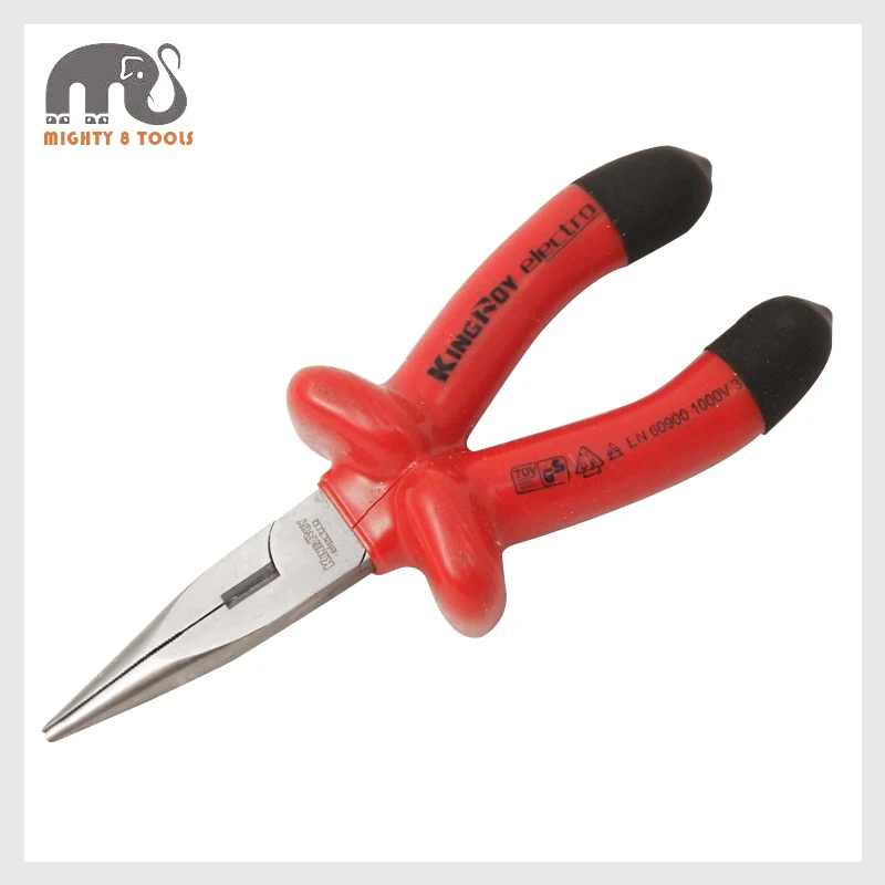 Fully Insulated Electrician VDE Long Nose Pliers Bending Shaping