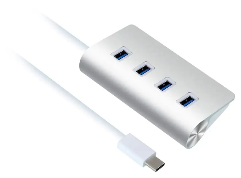 Скорость 4 порта USB 3,1 type-C к USB 3,0 концентратор Портативный Алюминий для Macbook