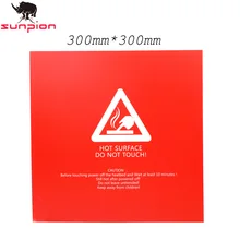 

300mm*300mm red printing sticker Heated Bed Square Frosted Hot Bed Sticker for 3D Printer