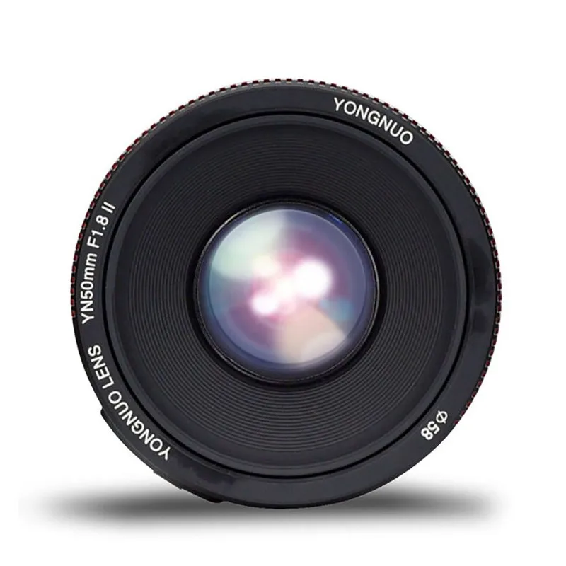 YONGNUO YN50mm F1.8 II Большая диафрагма объектив с автофокусом маленький эффектом