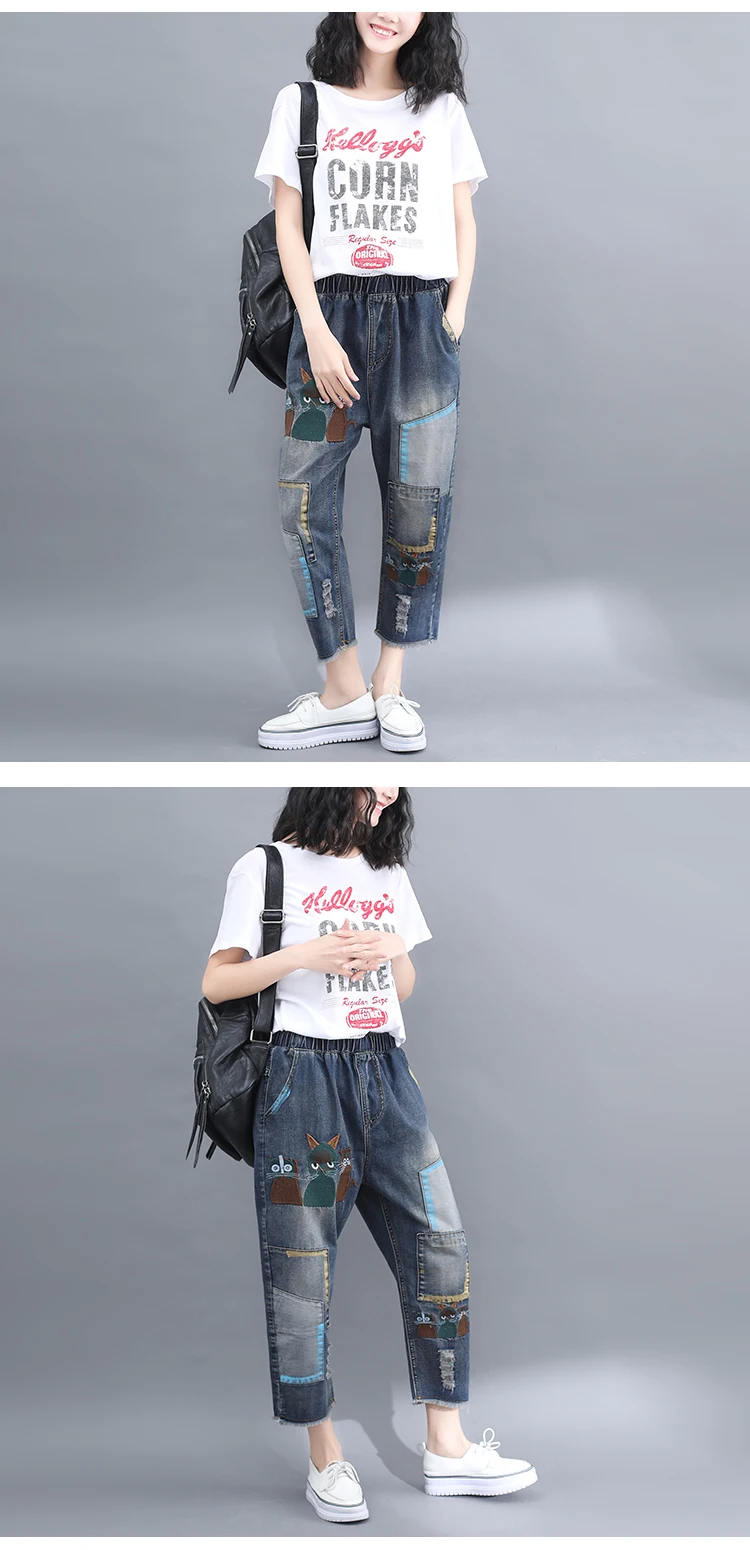Дешевая новинка осень зима горячая распродажа женские модные повседневные джинсовые брюки FP102