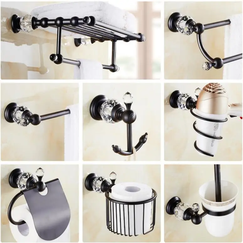 rame e cristallo accessori per il bagno set antico towel bar ripiano in vetro porta scopino