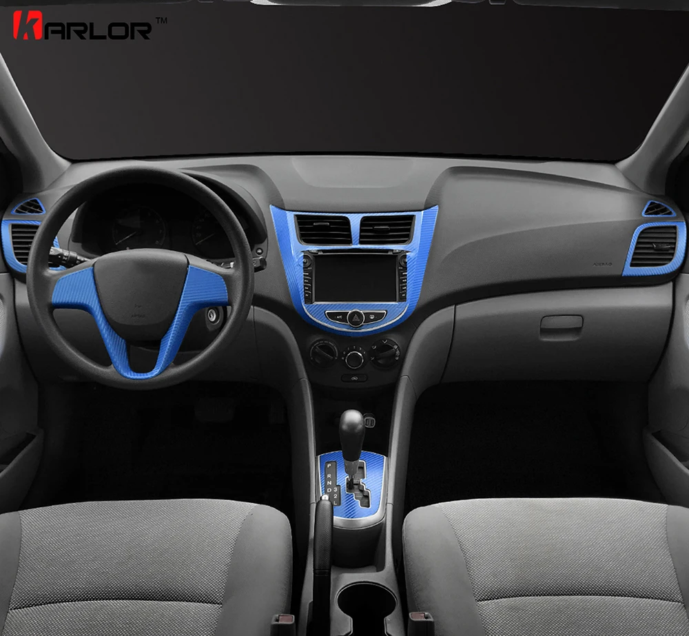 

Automobiles Central Control Dashboard Panel Sticker Decal Car Styling For Hyundai Solaris Verna Accent 2011-2017 Accessories
