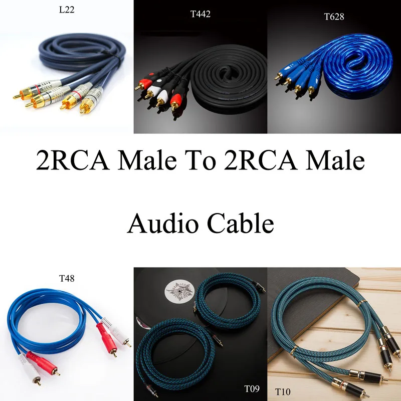 Аудио 2 RCA в 2RCA штекер M/M Видео AV кабель Бесплатная доставка адаптер Подключение
