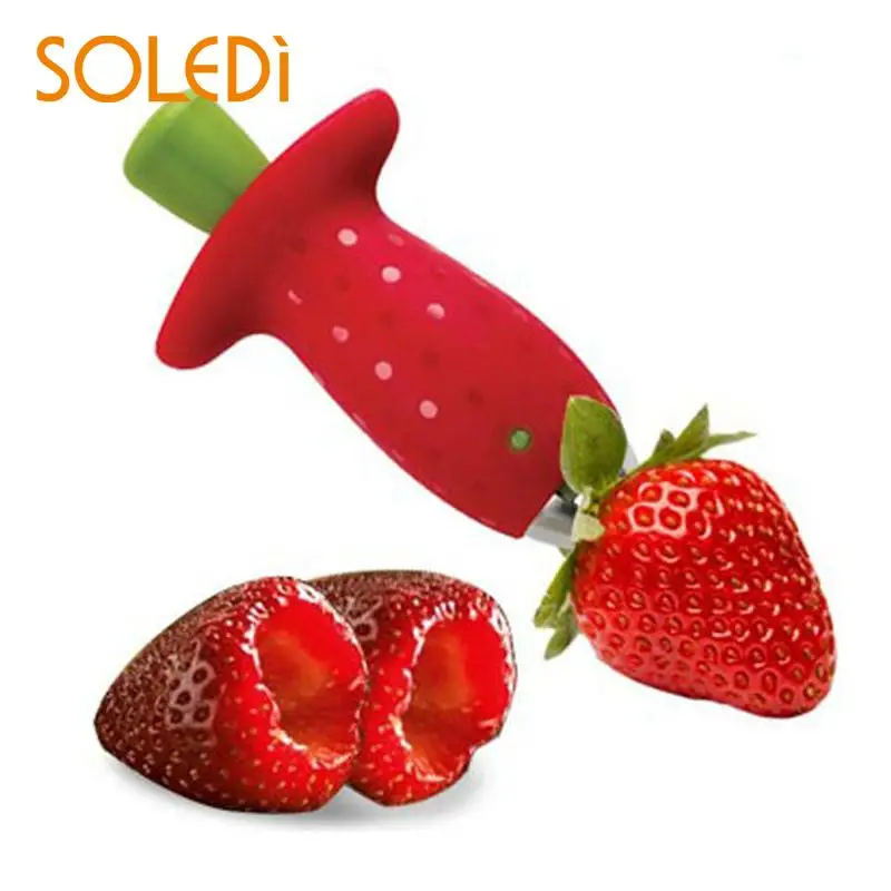 

Kitchen Fruit Seeder Corers Strawberry Cut Huller Knife Dig Nuclear Device