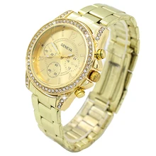 Hot Sales Popular Bling Business Lucury font b Design b font Dial Crystal Stainless Steel Analog