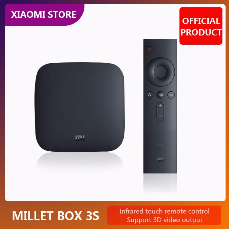 

Original Authentic Mi Box 3S Android 6.0 mini Smart TV BOX S905X Quad Core support 2.4G Wireless WIFI media box Set-Top Box