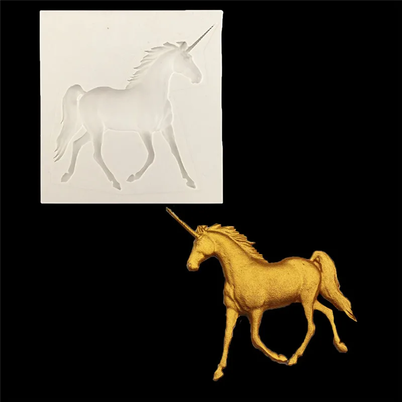 

1PC Silicone Mold Lion DraQWn Wolf Fish Sun Bird Unicorn Fondant Mold Cake Decorating Tools Chocolate Gumpaste Mold QW899469