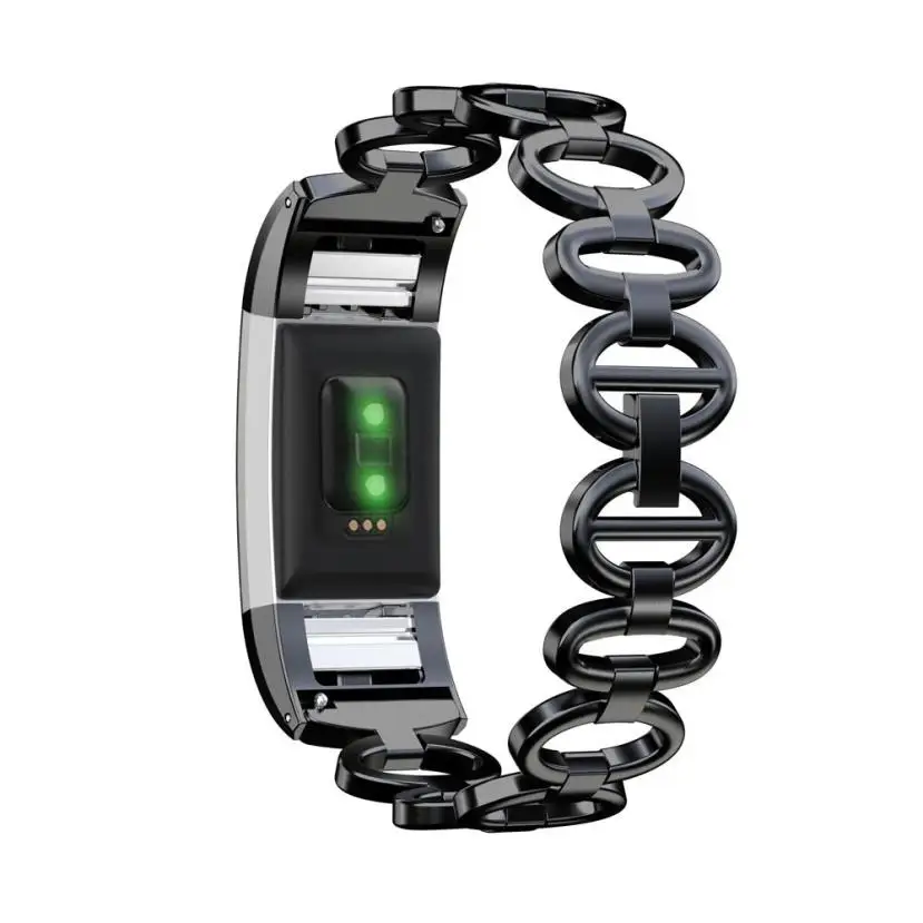 HL браслет из натуральной нержавеющей стали смарт часы ремешок для FitBit Charge 2 Прямая sep21