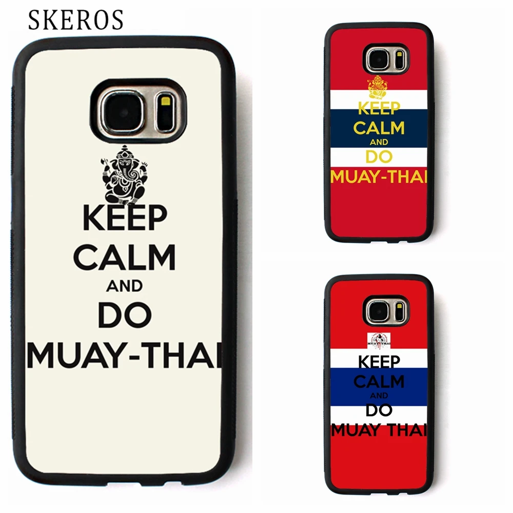 Skeros сохранять спокойствие и делать Муай Тай 4 чехол для телефона Samsung Galaxy S3 S4 S5 S6 S7