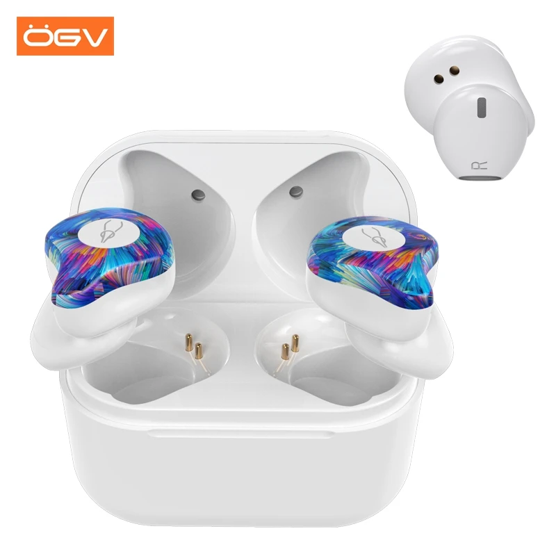 

OGV Bluetooth 5.0 3D Stereo Sound Bluetooth Earphone Invisible True Wireless Waterproof Sport Earbuds with Power Bank For iPhone