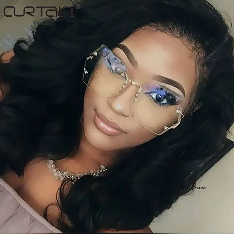 

New Gradient Clear Sunglasses Women Transparent Brand Designer Lady Female Sun glasses UV400 Metal Frame Oversized