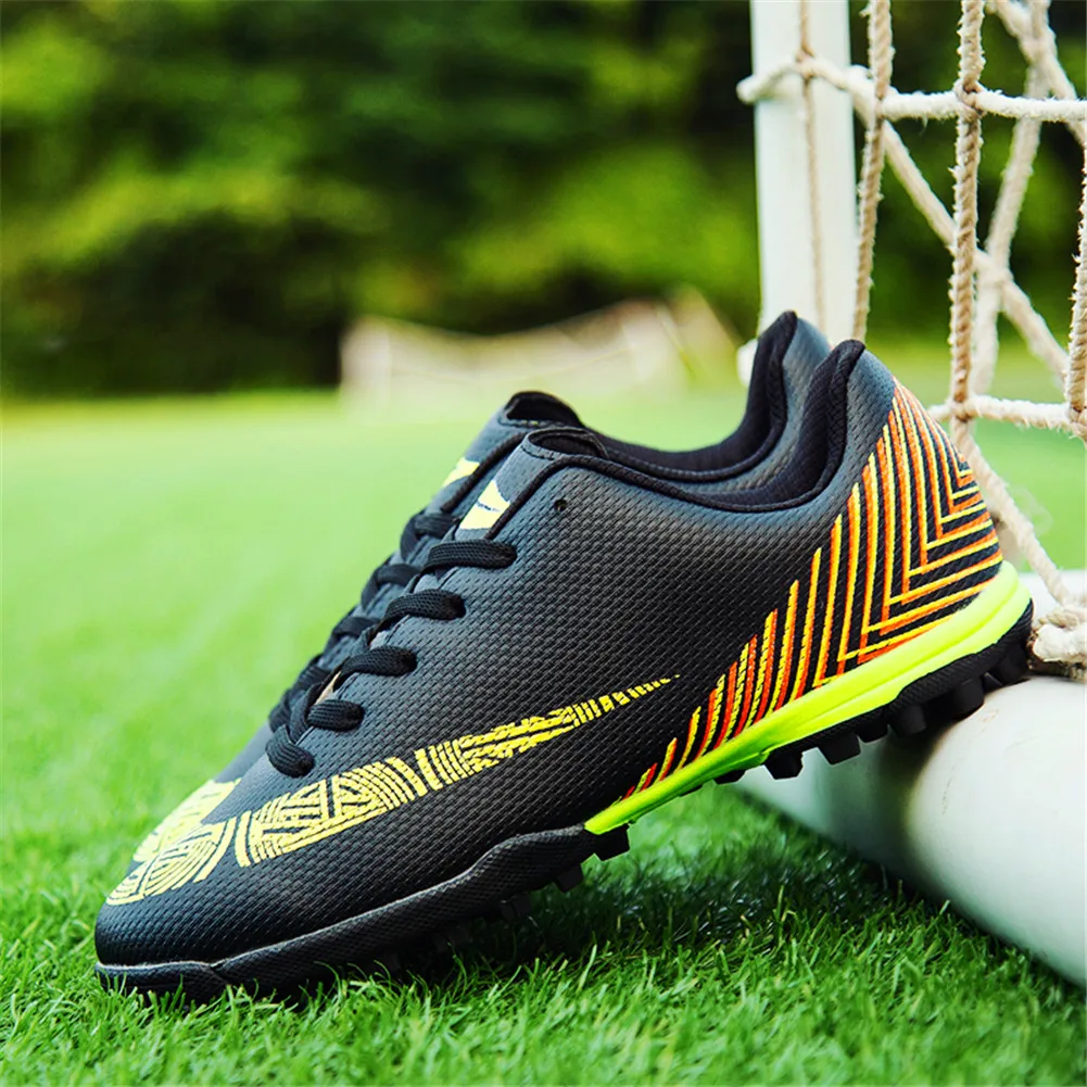 Срабатывает Профессиональный Для мужчин футбол обувь бренда подростков спортивный мужской Футбол бутсы Turf подошвы кроссовки Chuteira Futebol футбольные бутсы - Цвет: TF