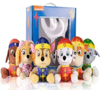 

6pcs/set Original paw patrol plush toy 20cm chase marshall rubble rocky zuma skye whole set children Stuffed Toy Doll No box