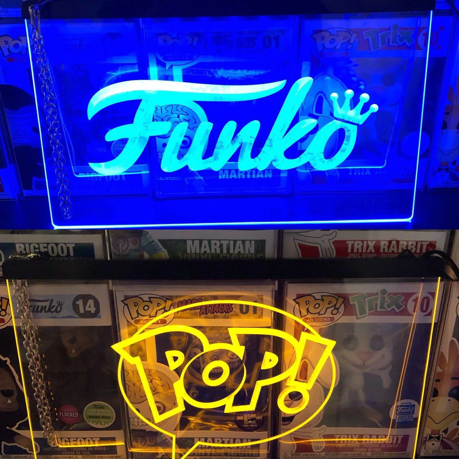 1 Funko POP LED NEON Acrylic Sign Display Vaulted Limited Edition Action Figure 