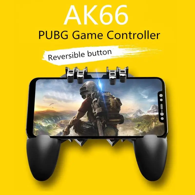  AK66 Six Finger All-in-One Mobile Game Controller Fire Key Button for PUBG Mobile Game Eating Chick