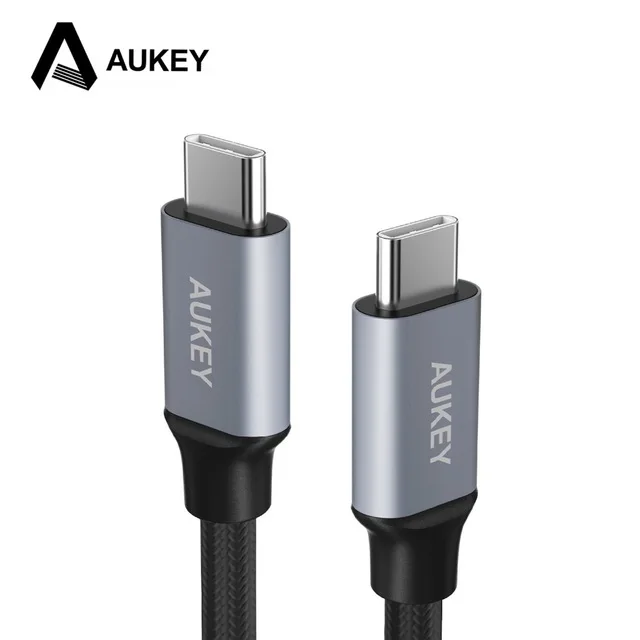 

AUKEY USB Type C Cable Nylon USB C to Type-C Fast Charging USB-C Data Phone Cable For Xiaomi mi 8 SE 6 5 Samsung Galaxy S9 note8