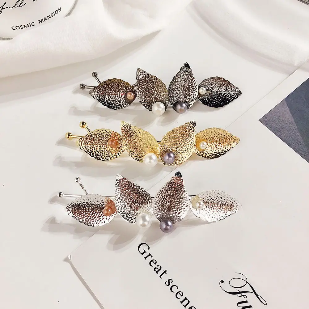 

Fashion 1 Pcs Vintage Retro Leaves Pearls Hair Clip Hairpin Barrette Bobby Pins for Women Girls Hair Styling Accseeories