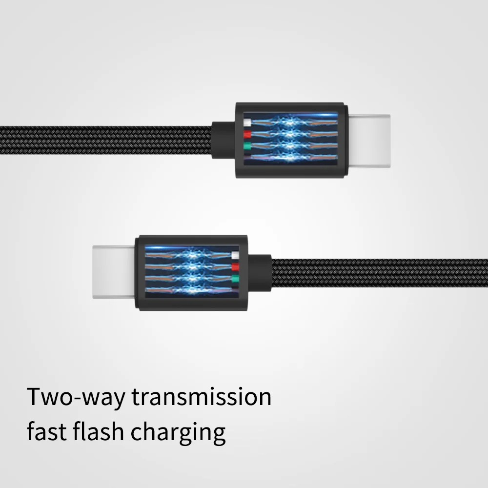 Кабель Robotsky 3а с разъемом «Папа-папа» USB C-USB-C PD для быстрой зарядки для samsung huawei Xiaomi Macbook кабель для синхронизации данных и зарядки