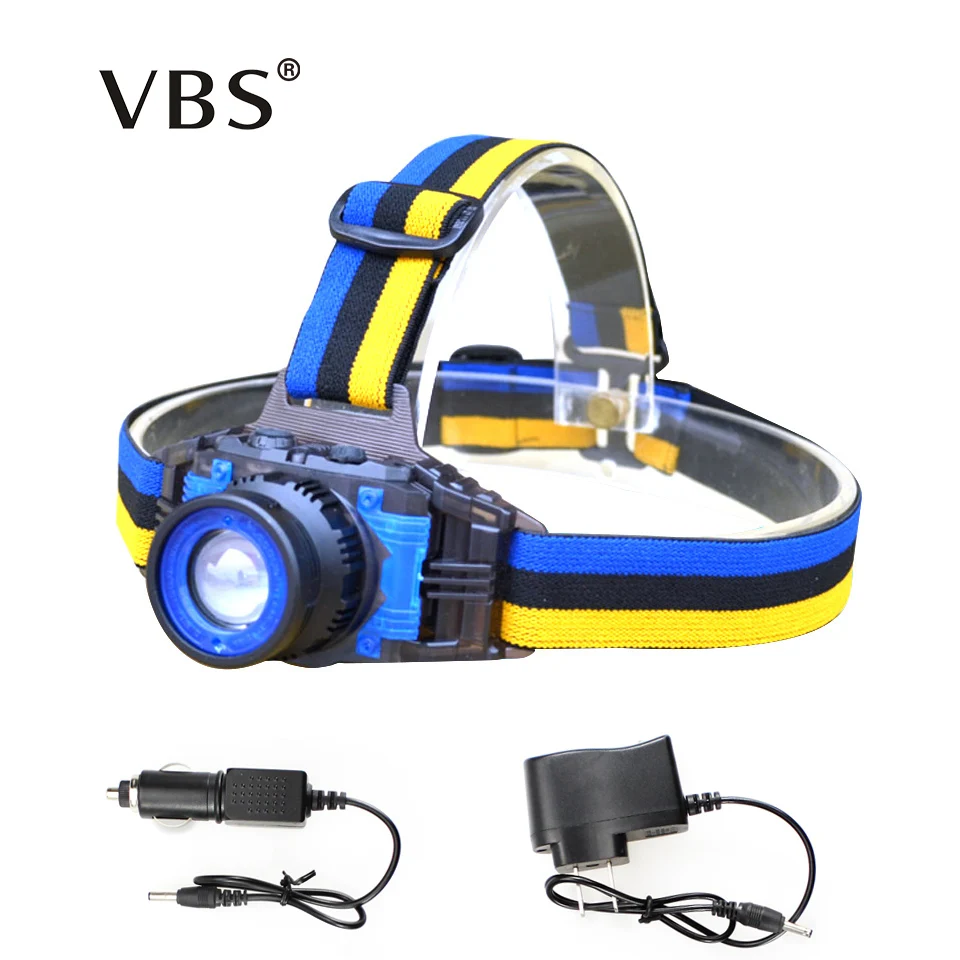 Rechargeable LED Headlamp Cree Q5 Waterproof 500lm Built in Lithium