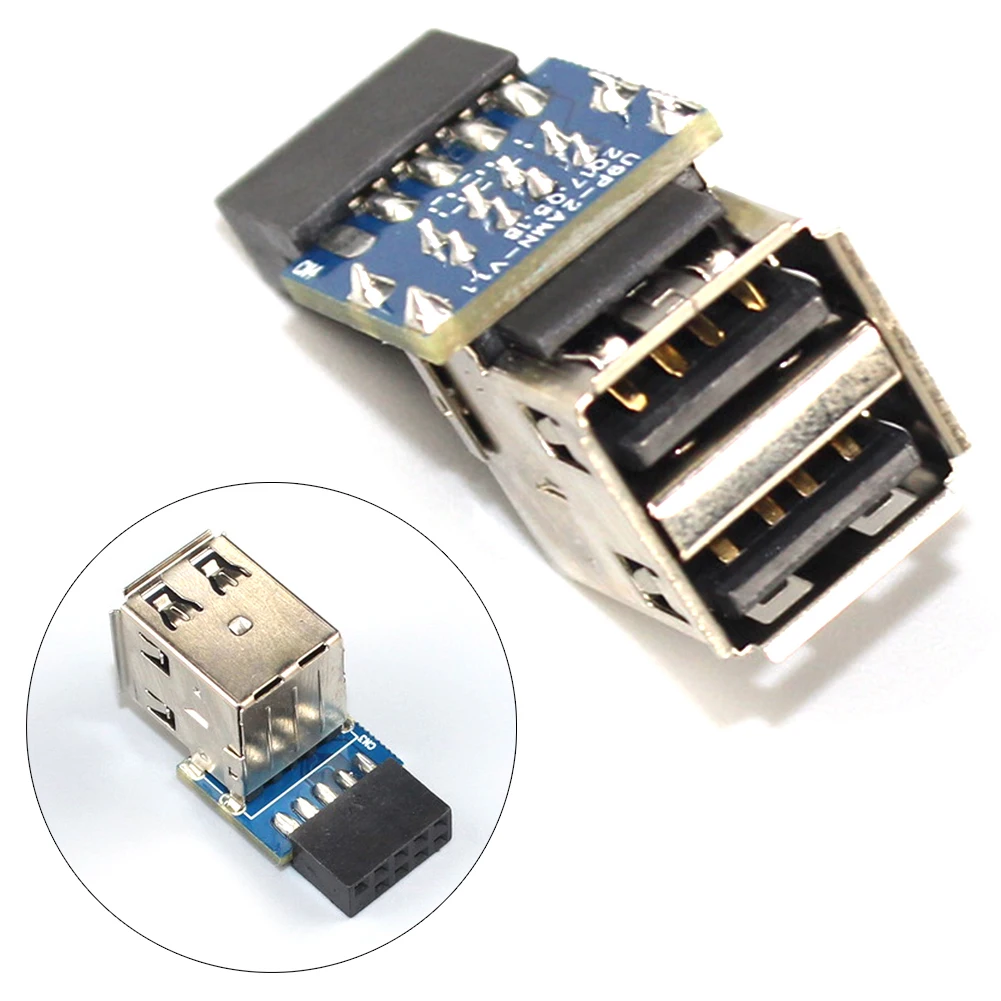 9 Pin To A Type Port Motherboard Use Replacement Mini Bluetooth Converter USB 2.0 Easy Install Adapter Stable Durable