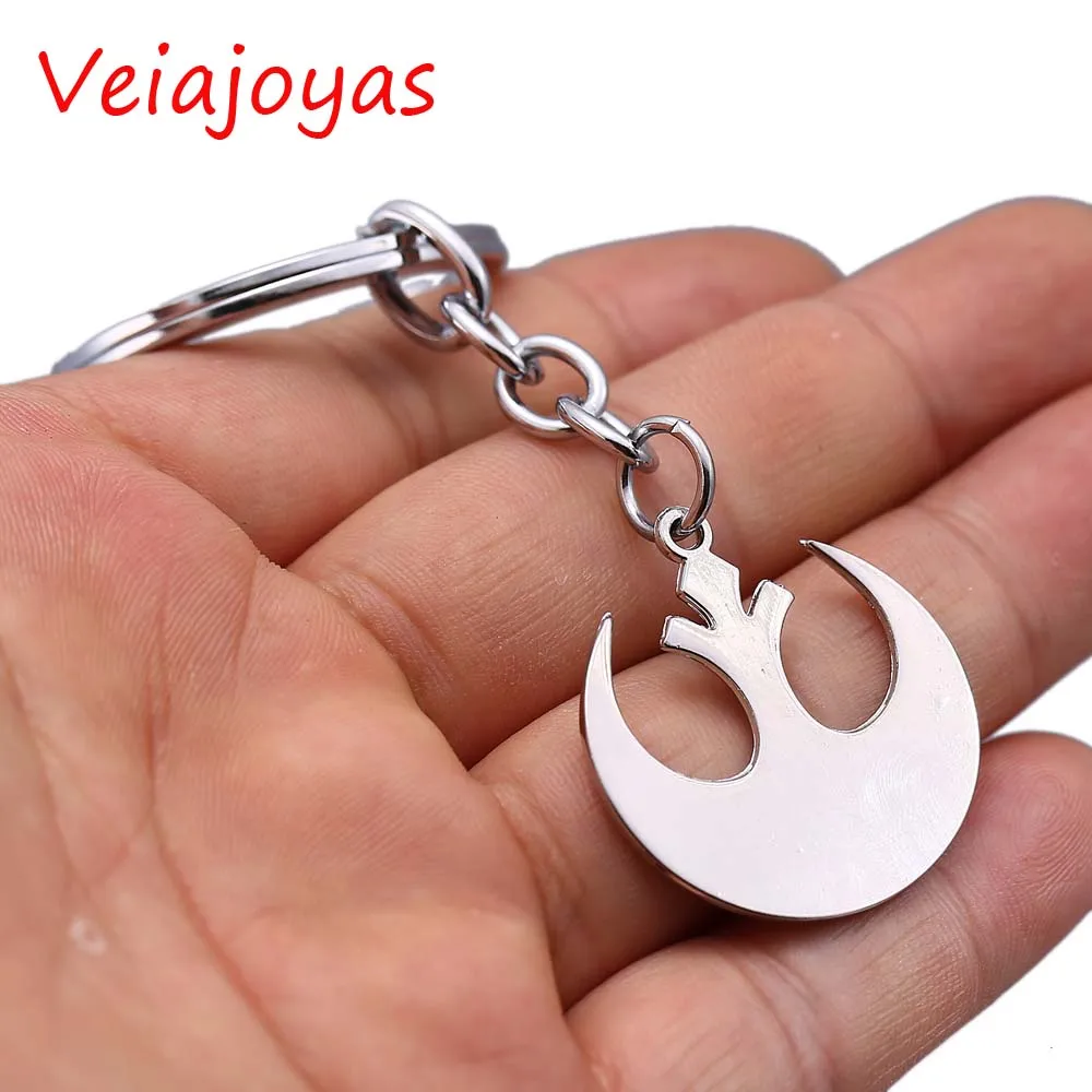 

Star Wars Pendant Keychain Silver Plated Metal Rebel Alliance Logo Key Rings Gifts Chaveiro Key chain Jewelry for cars llaveros
