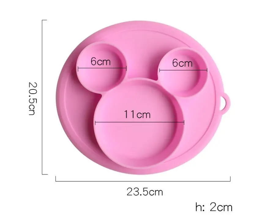 Детская тарелка для кормления, безопасная силиконовая обеденная миска, без бисфенола, цельная детская посуда на присоске, тренировочная посуда для малышей, Прямая поставка