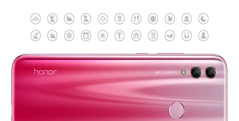 Honor 10 Lite, 4G, мобильный телефон, Android 9,0, 6,21 дюйма, FHD, 2340X1080, двойной шрифт, задняя камера 24 МП, AI камера, отпечаток пальца, 710, Восьмиядерный