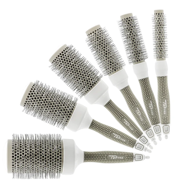 Hair Round Ceramic Brush, Blow Hair Dry Brushes 6 Sizes To Choose For Professional Hair Styling