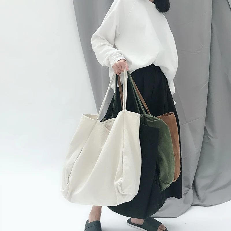 

Canvas Shoulder Bags Environmental Shopping Bag Tote Package Crossbody Bags Purses Casual Handbag For Women