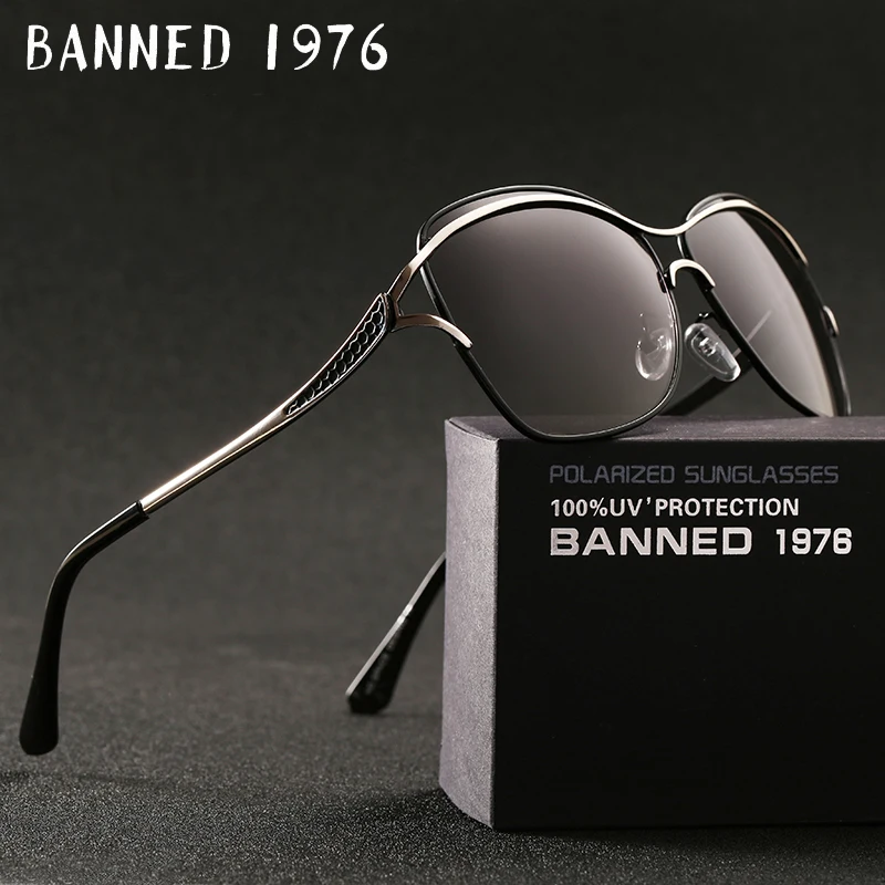 

BANNED Fashion new arrival Sunglasses Women Popular Brand Design Polarized Sunglasses Summer Sun Glasses With Original Case