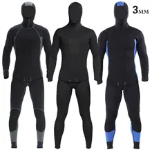 New 3mm Neoprene Diving Suit For Men Swimming Surfing Jump Suit Surfacing Warm Wetsuit Suspender Trousers And Jacket 2pcs/set 