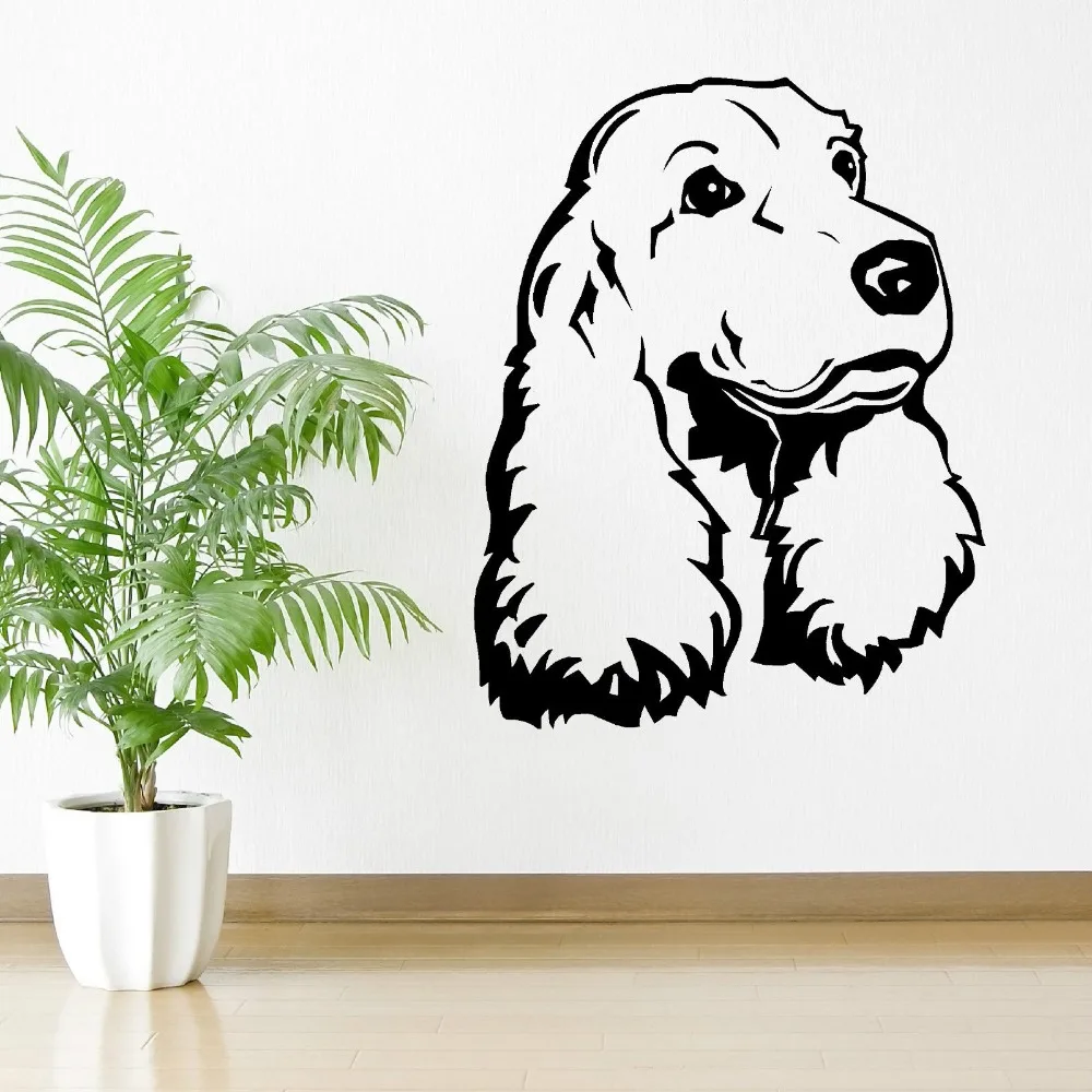 

COCKER SPANIEL DOG vinyl wall art room sticker decal animal themed Cute Animal Wall Stickers For Living Room Kitchen Bedroom 515